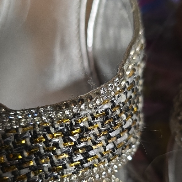 Guess Gold and Silver Wedge Sandals - Picture 6 of 9